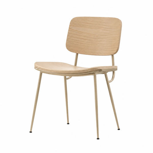 Sedia da Pranzo in Legno e Metallo 45x55x80 cm